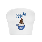 Kansas City Royals Sundae Helmet Crop Tube Top - Tiny Turnip
