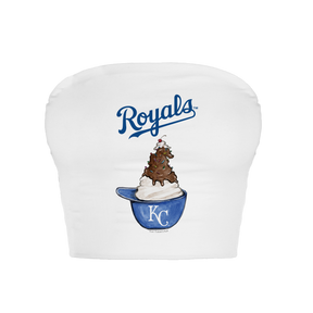 Kansas City Royals Sundae Helmet Crop Tube Top - Tiny Turnip