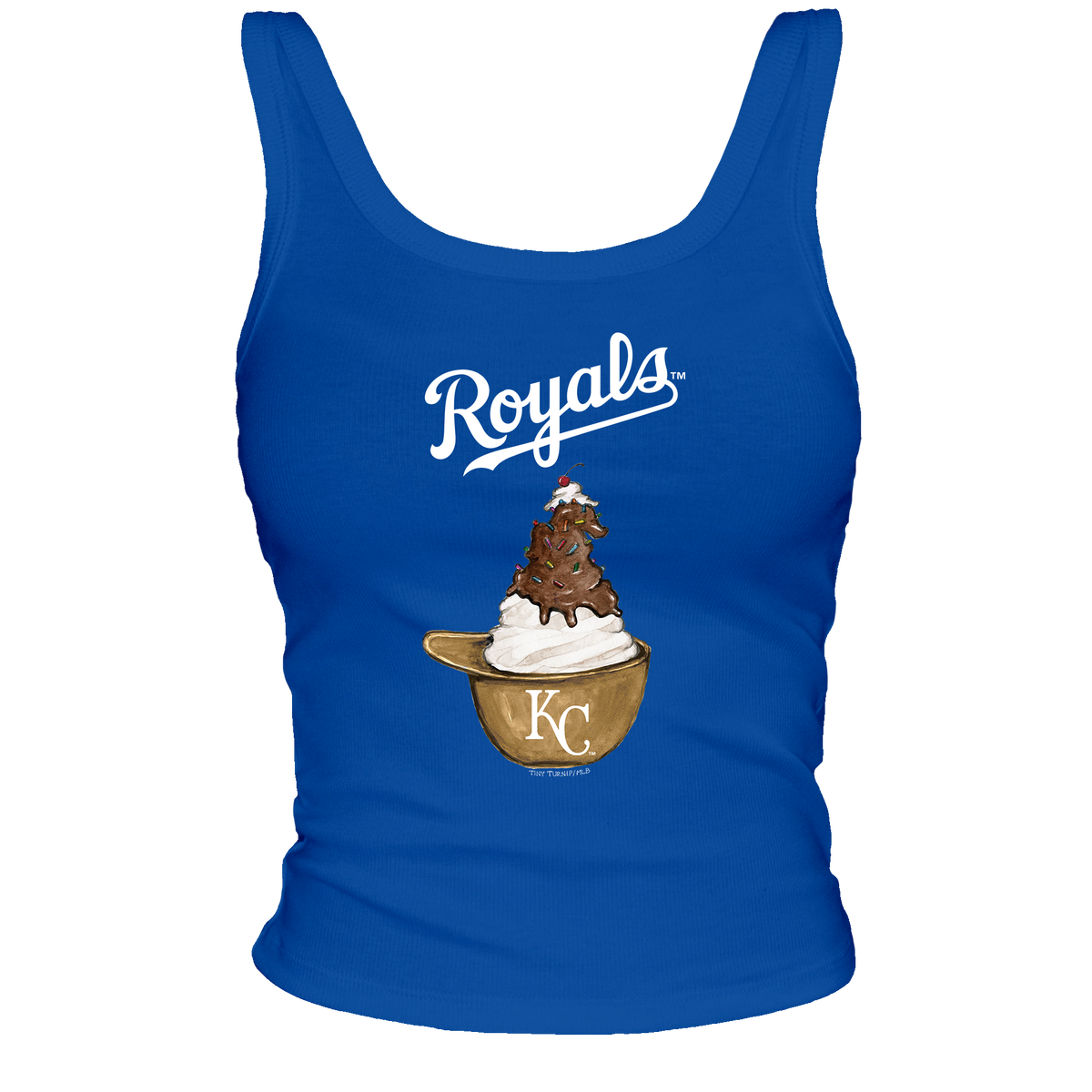 Kansas City Royals Sundae Helmet Ribbed Tank - Tiny Turnip