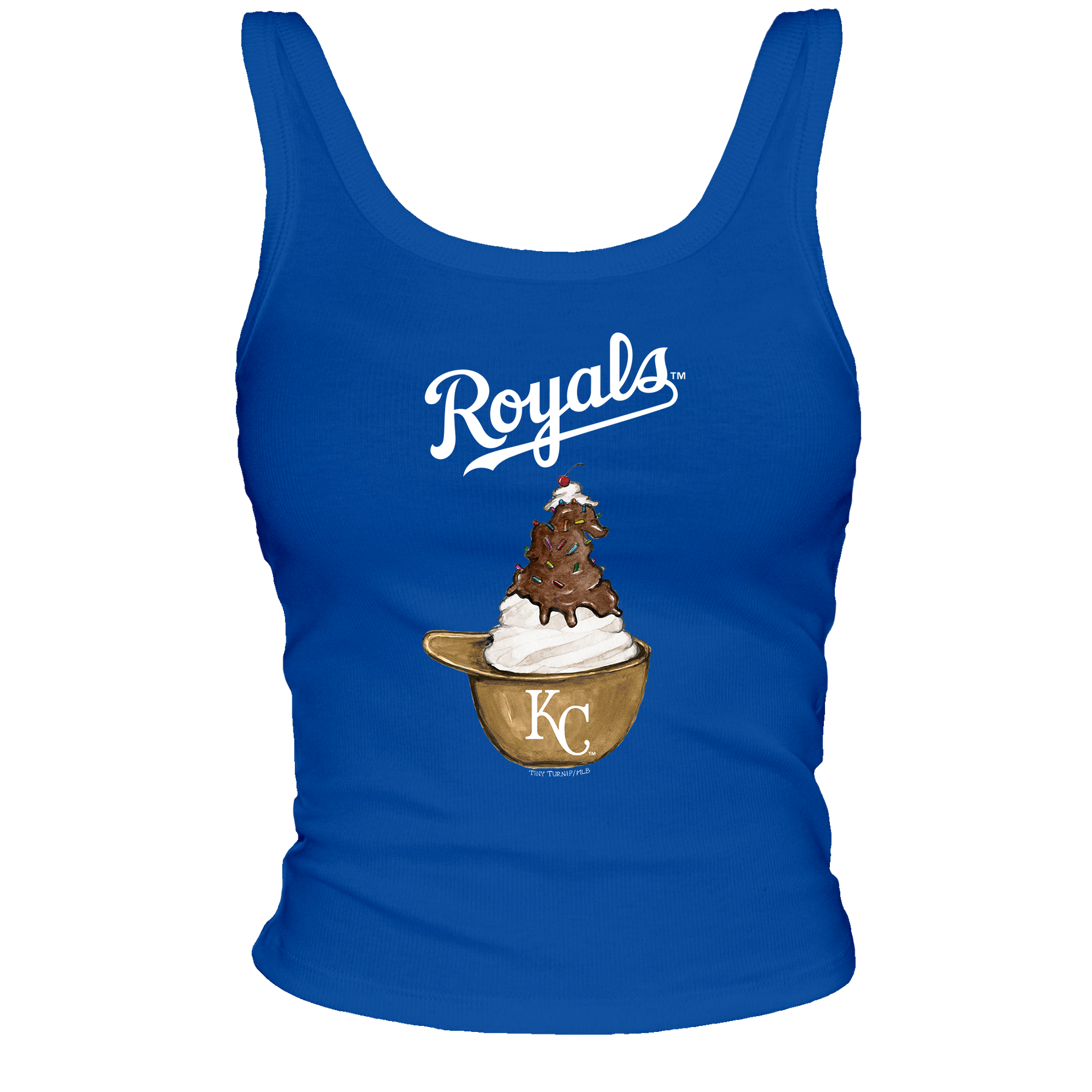 Kansas City Royals Sundae Helmet Ribbed Tank - Tiny Turnip