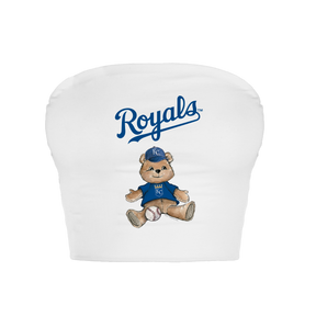 Kansas City Royals Teddy Crop Tube Top - Tiny Turnip