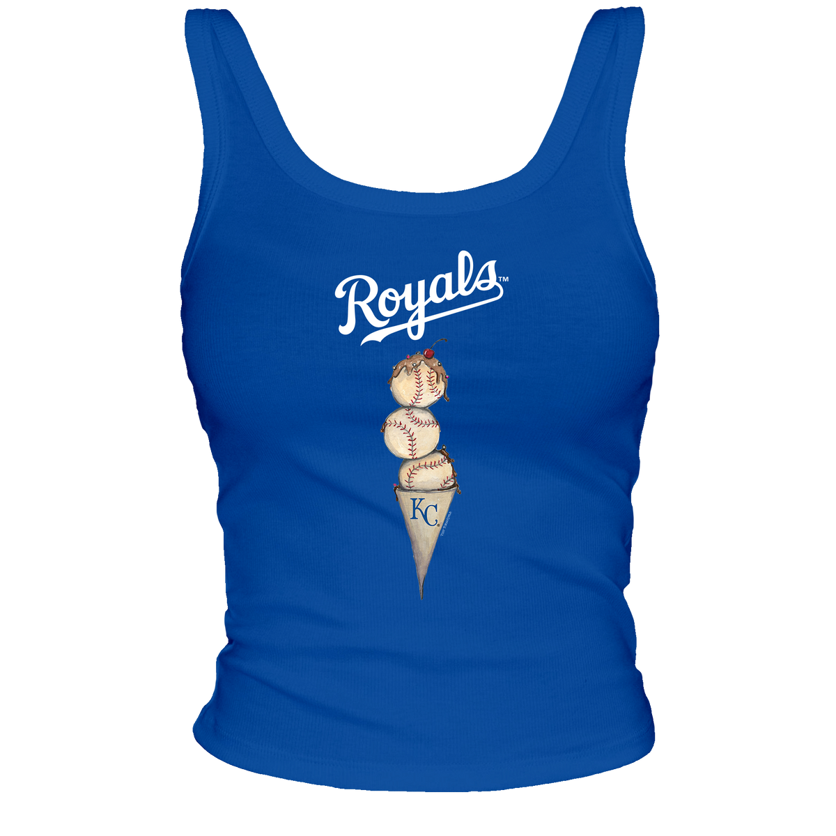 Kansas City Royals Triple Scoop Ribbed Tank - Tiny Turnip