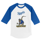 Kansas City Royals Velociraptor 3/4 Royal Blue Sleeve Raglan