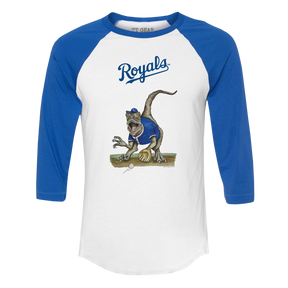 Kansas City Royals Velociraptor 3/4 Royal Blue Sleeve Raglan