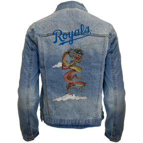 Kansas City Royals 2024 Year of the Dragon Distressed Denim Jacket