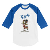 Kansas City Royals 2024 Year of the Dragon 3/4 Royal Blue Sleeve Raglan