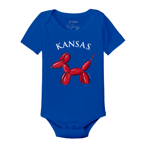 Kansas Jayhawks Balloon Dog Short Sleeve Snapper