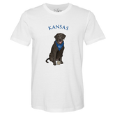 Kansas Jayhawks Black Labrador Retriever Unisex Tee Shirt