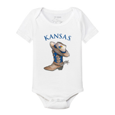 Kansas Jayhawks Cowboy Boot Short Sleeve Snapper