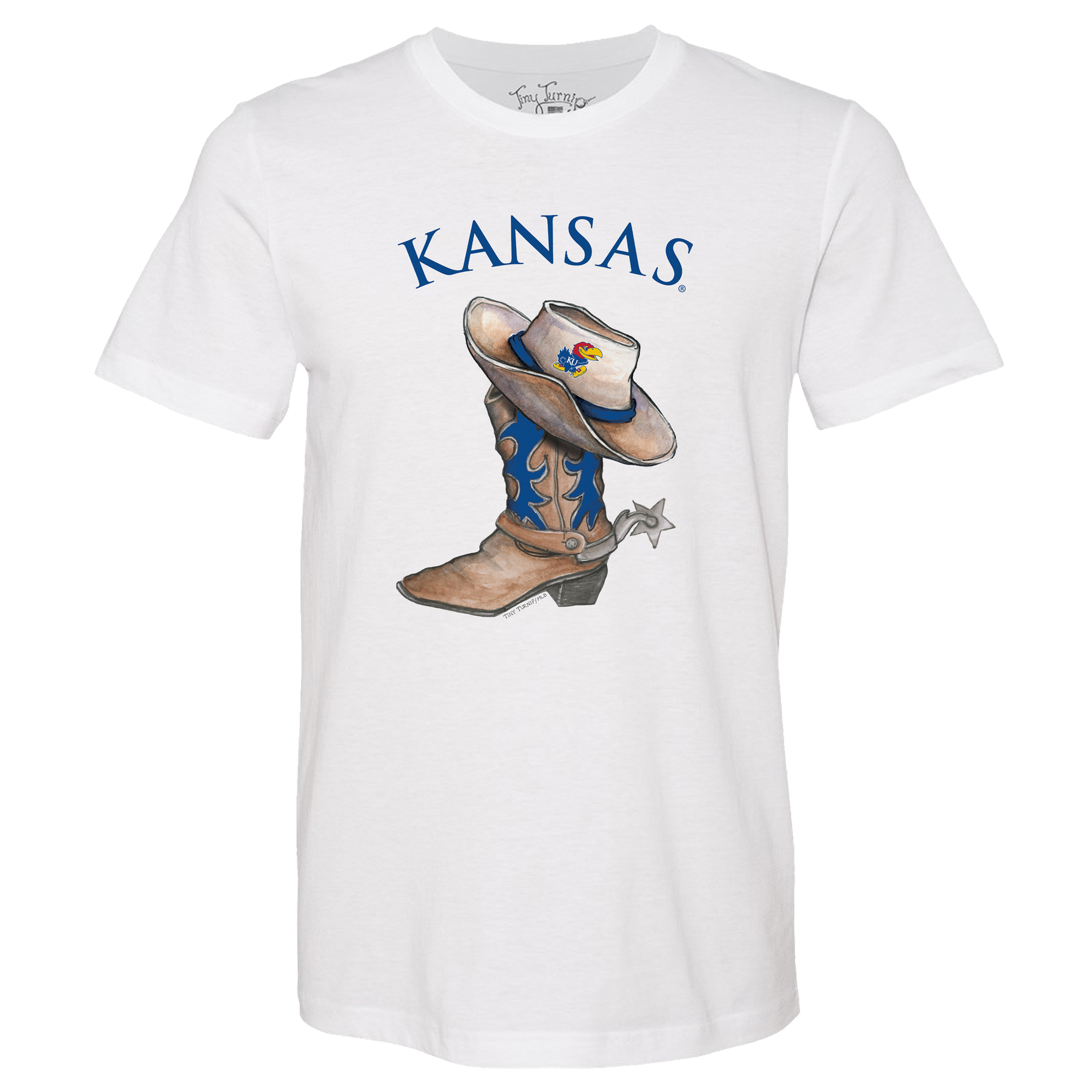 Kansas Jayhawks Cowboy Boot Unisex Tee Shirt
