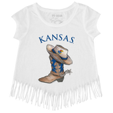 Kansas Jayhawks Cowboy Boot Fringe Tee