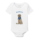 Kansas Jayhawks Golden Retriever Short Sleeve Snapper