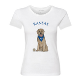 Kansas Jayhawks Golden Retriever Women's Tee Shirt