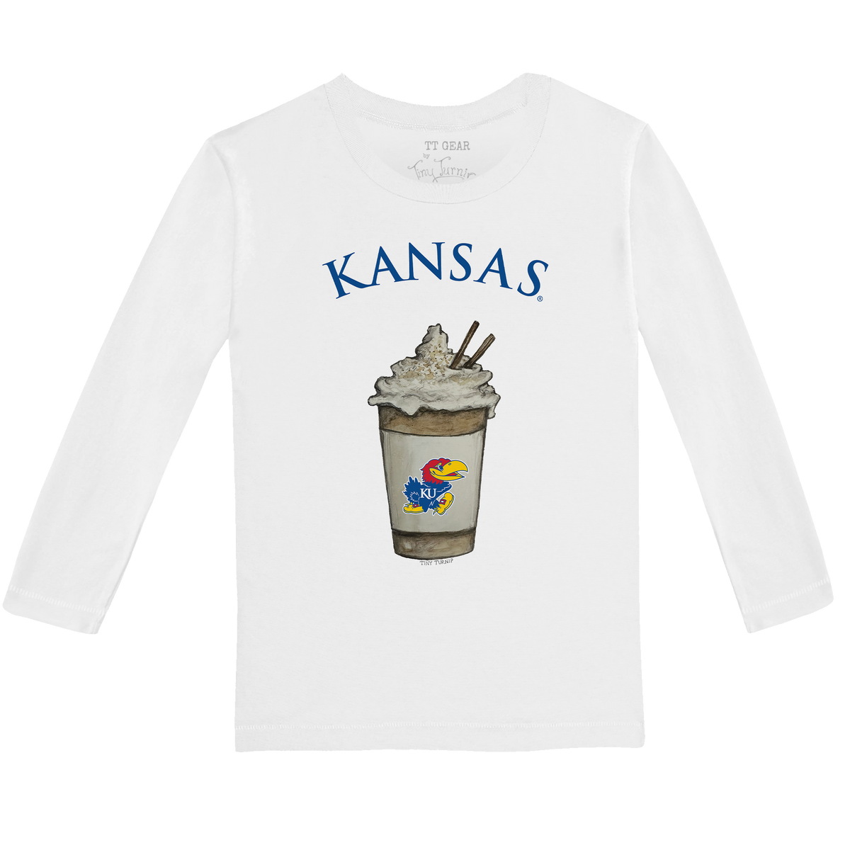 Kansas Jayhawks Latte Long-Sleeve Tee Shirt