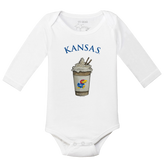 Kansas Jayhawks Latte Long-Sleeve Snapper