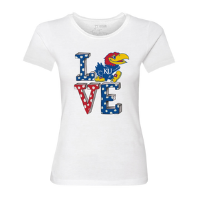 Kansas Jayhawks LOVE Women's Tee Shirt