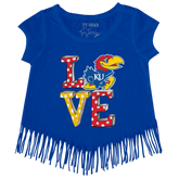 Kansas Jayhawks LOVE Fringe Tee