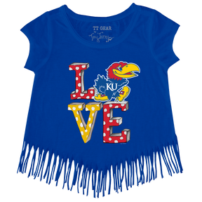 Kansas Jayhawks LOVE Fringe Tee