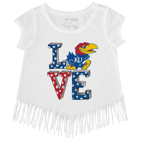 Kansas Jayhawks LOVE Fringe Tee