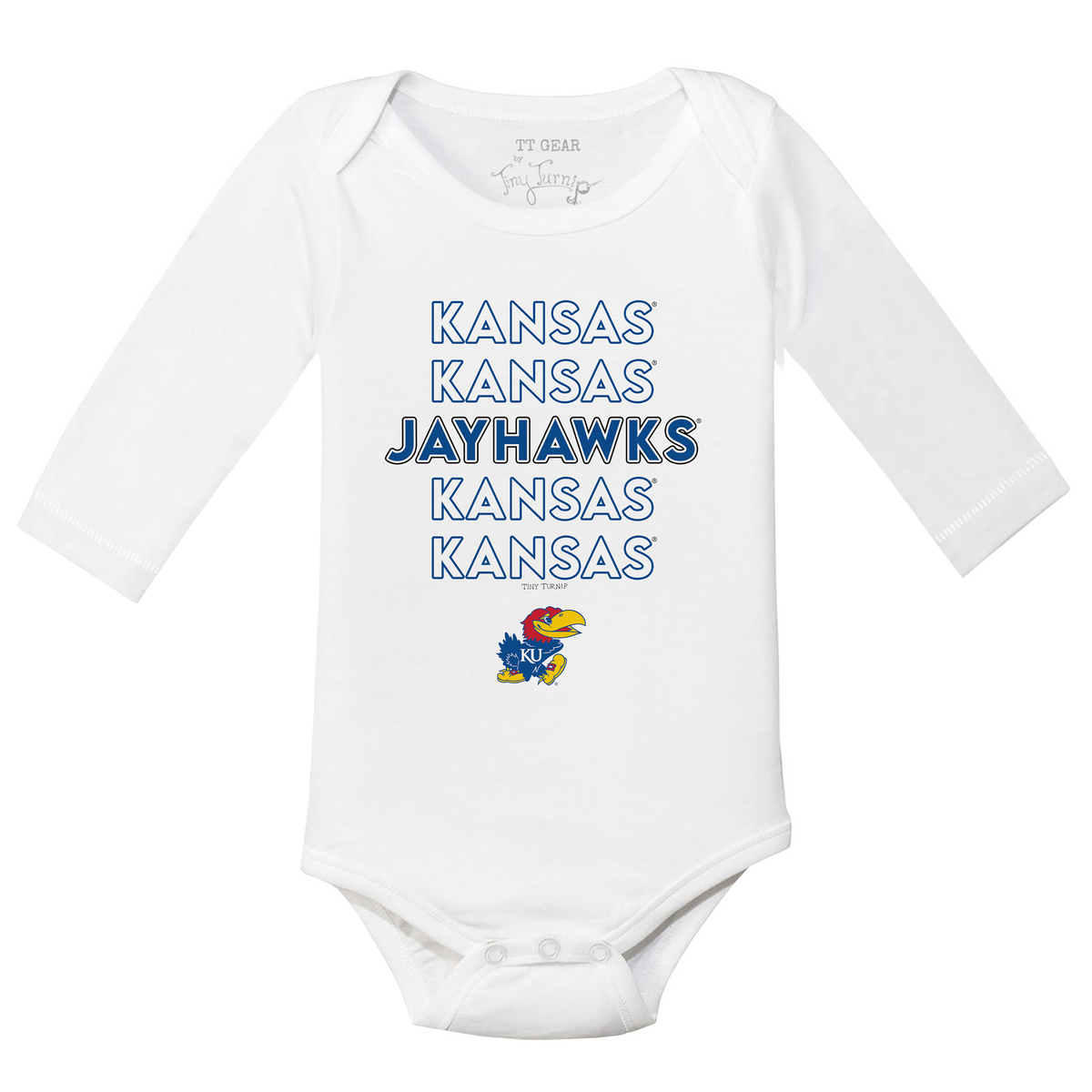 Kansas Jayhawks Stacked Long-Sleeve Snapper