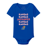 Kansas Jayhawks Stacked Short Sleeve Snapper