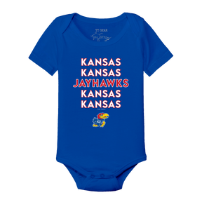 Kansas Jayhawks Stacked Short Sleeve Snapper