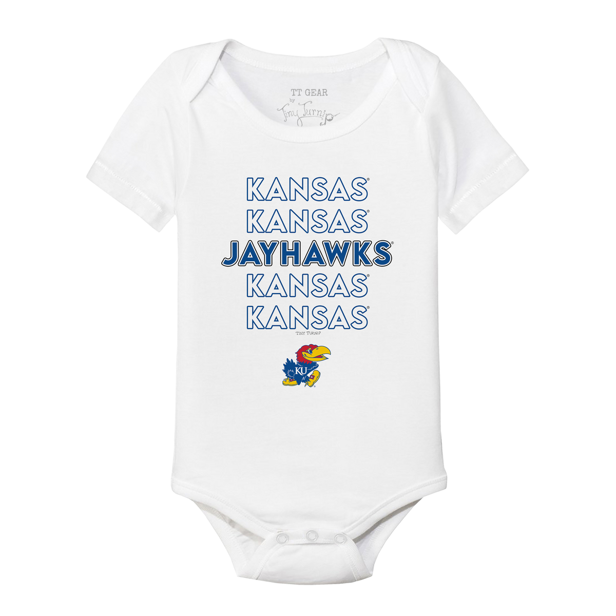 Kansas Jayhawks Stacked Short Sleeve Snapper