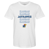 Kansas Jayhawks Stacked Unisex Tee Shirt