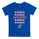 Kansas Jayhawks Stacked Kid's Tee Shirt
