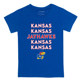Kansas Jayhawks Stacked Kid's Tee Shirt