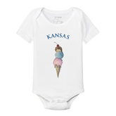 Kansas Jayhawks Triple Scoop Short Sleeve Snapper