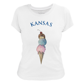 Kansas Jayhawks Triple Scoop Women's Tee Shirt