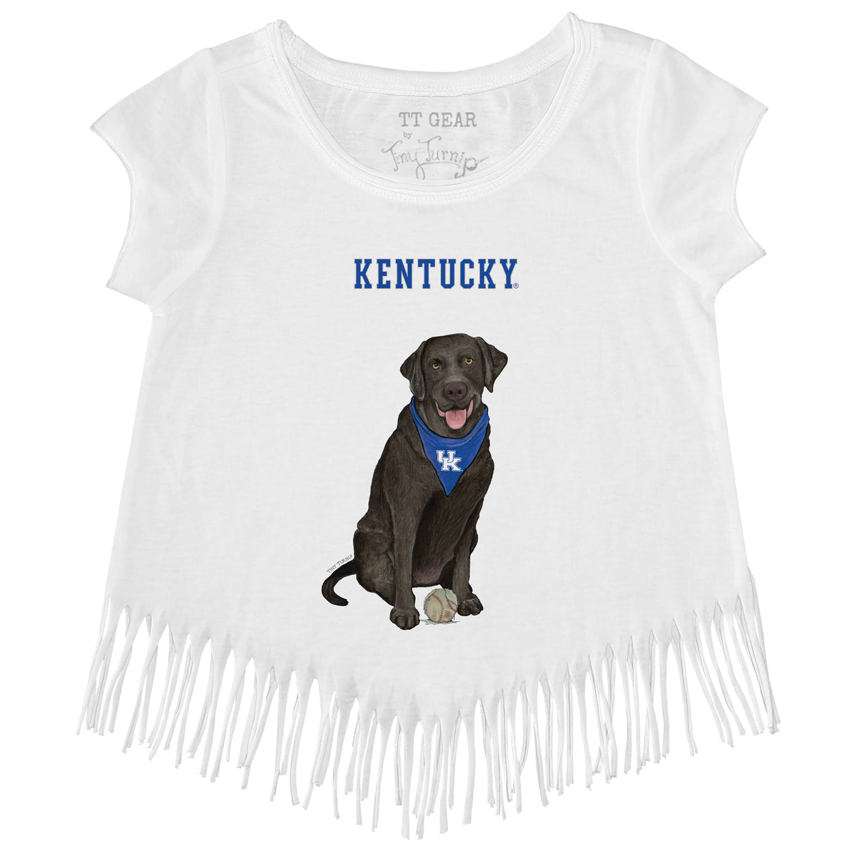 Kentucky Wildcats Black Labrador Retriever Fringe Tee