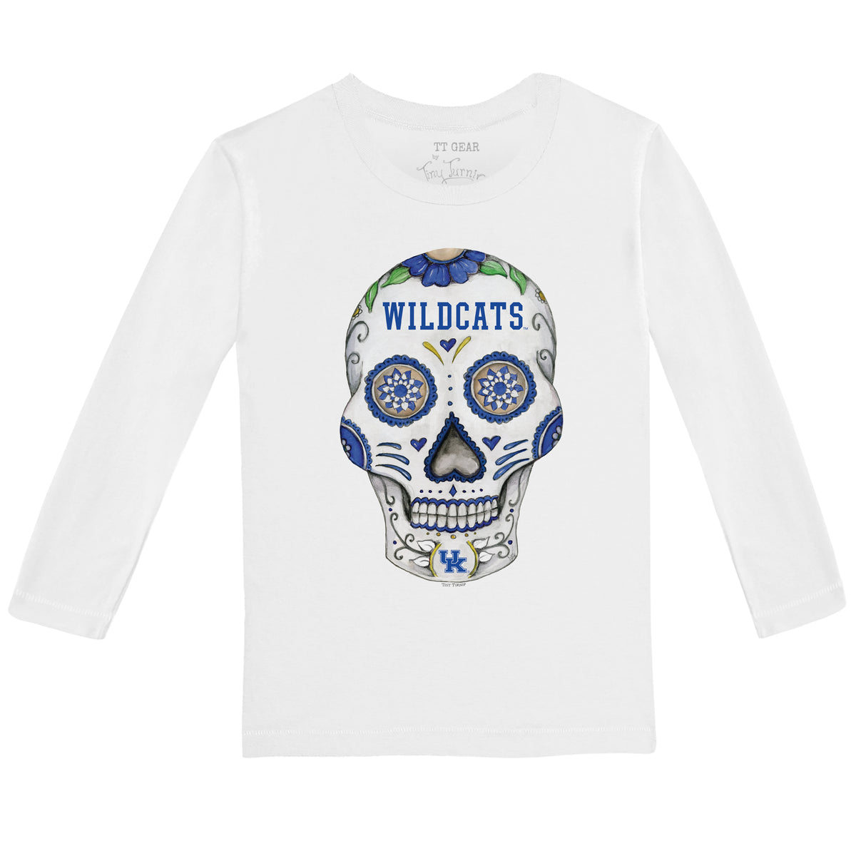 Kentucky Wildcats Sugar Skull Long-Sleeve Tee Shirt