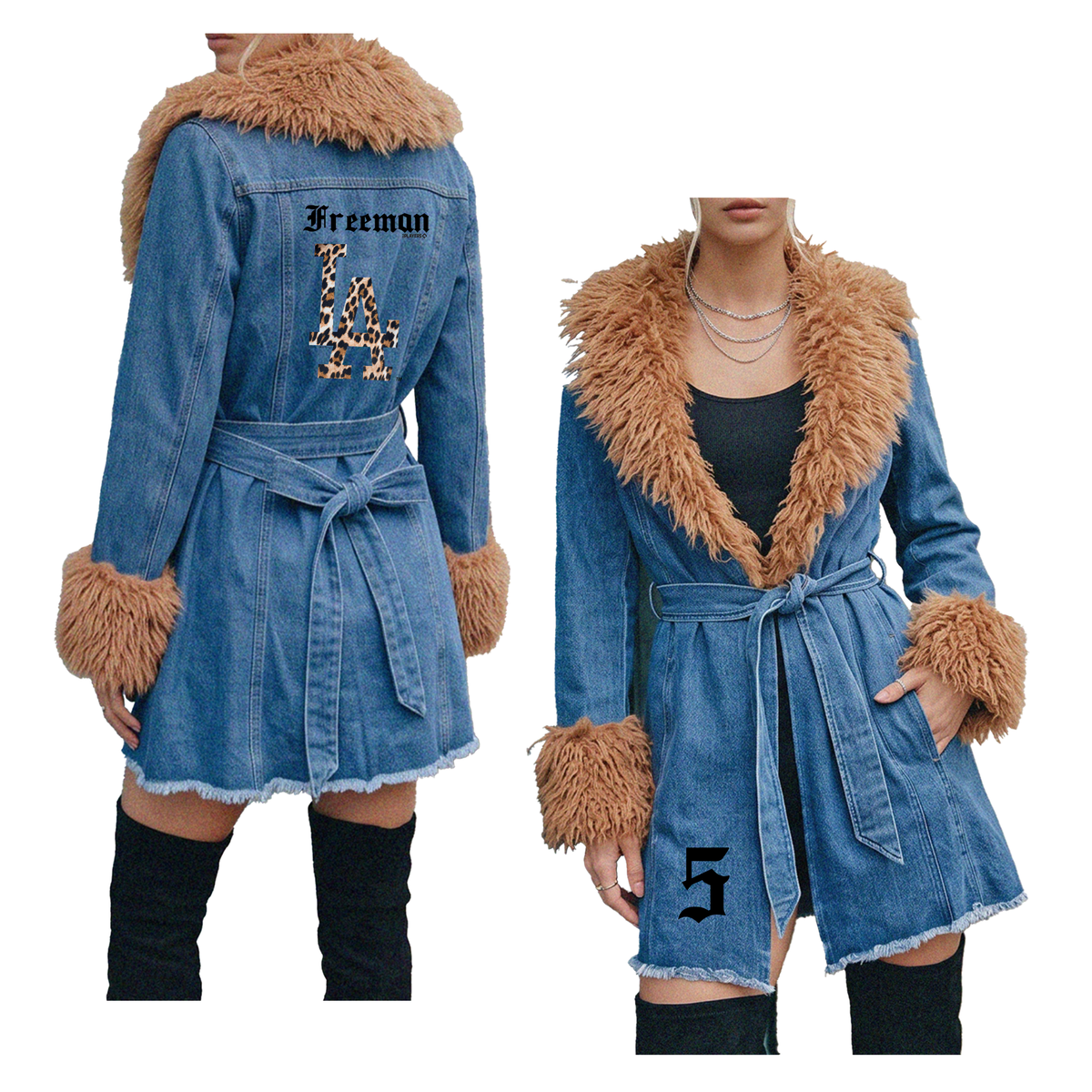 VIP Los Angeles Dodgers Postseason 26' Foxy Denim Jacket - Tiny Turnip