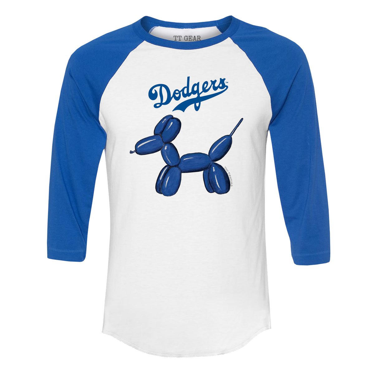 Los Angeles Dodgers Balloon Dog 3/4 Royal Blue Sleeve Raglan