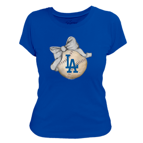 Los Angeles Dodgers Baseball Bow Tee Shirt