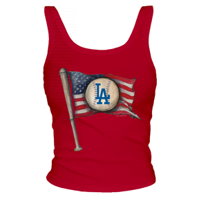 Los Angeles Dodgers Baseball Flag Tank