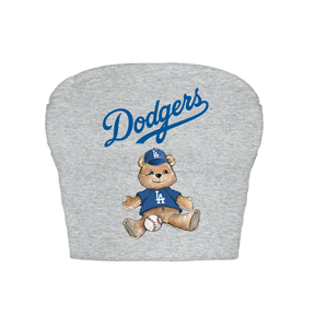 Los Angeles Dodgers Teddy Crop Tube Top