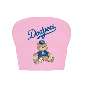 Los Angeles Dodgers Teddy Crop Tube Top