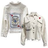 Los Angeles Dodgers Card White Cord Jacket