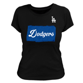 LA Dodgers Chelsea Freeman Retro Patch Women's Tee Shirt