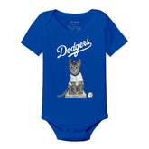 LA Dodgers Chelsea Freeman Champ the Cat Short Sleeve Snapper