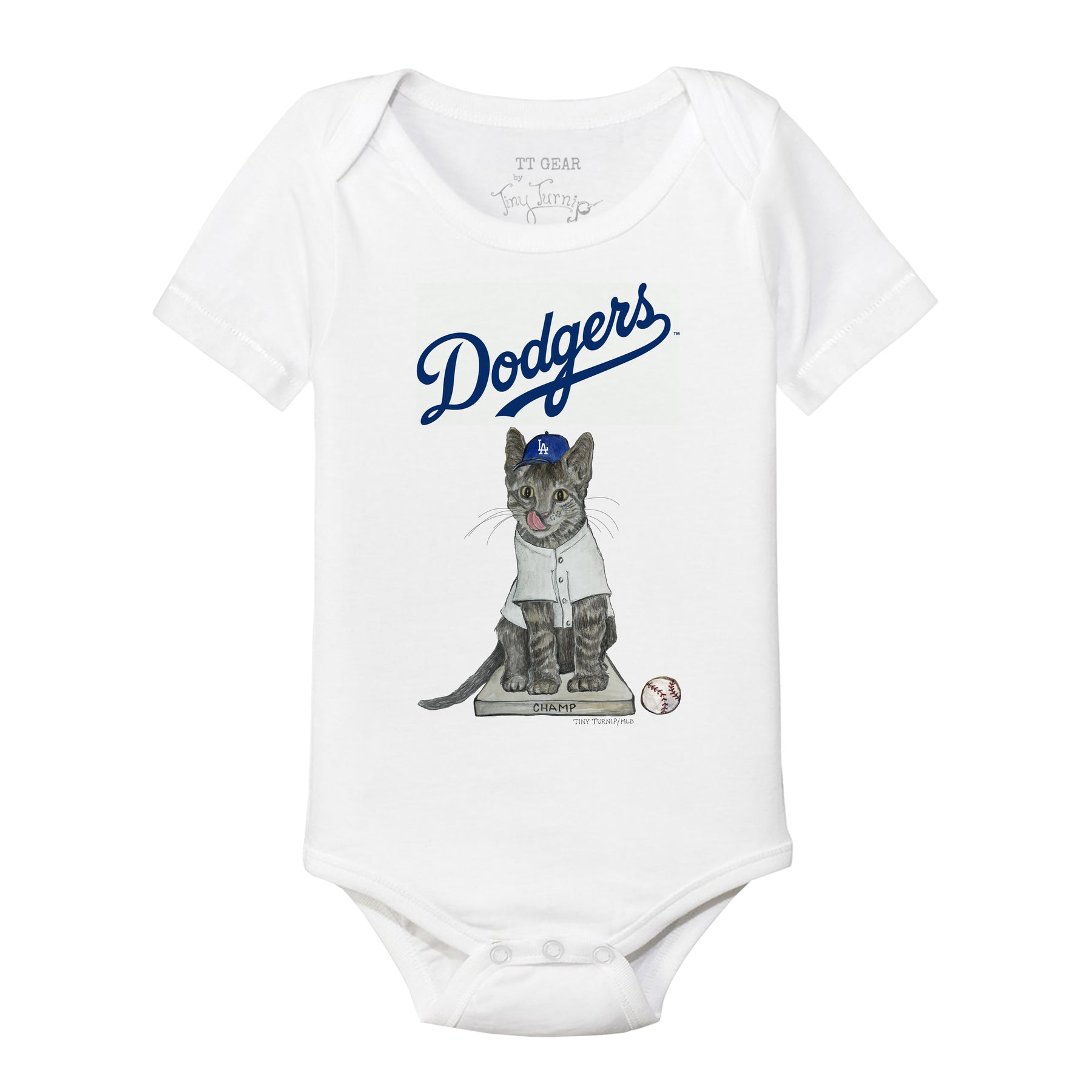 LA Dodgers Chelsea Freeman Champ the Cat Short Sleeve Snapper