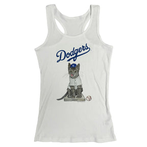 LA Dodgers Chelsea Freeman Champ the Cat Racerback Tank
