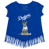 LA Dodgers Chelsea Freeman Champ the Cat Fringe Tee