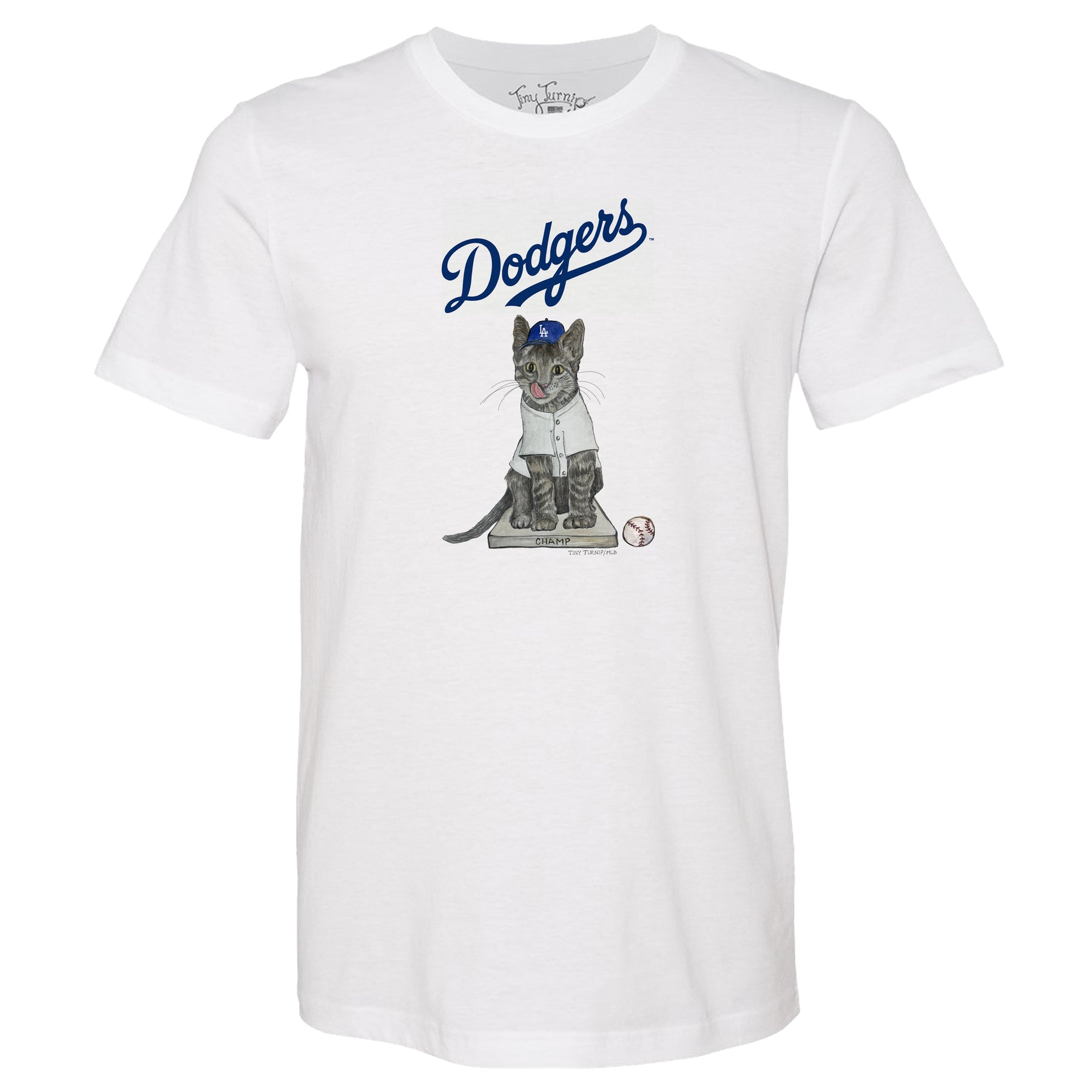 LA Dodgers Chelsea Freeman Champ the Cat Tee Shirt