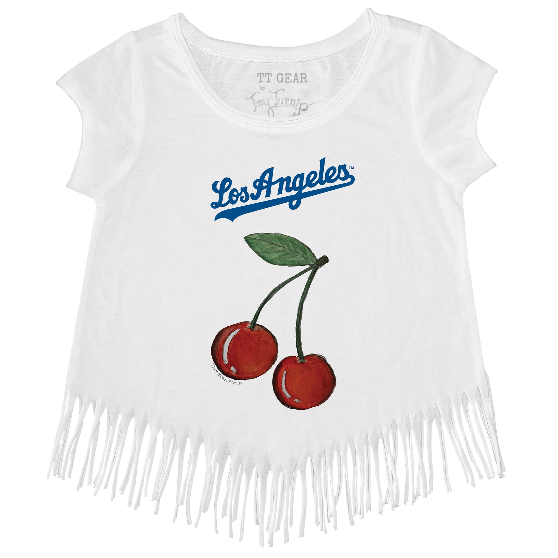 Los Angeles Dodgers Cherries Fringe Tee