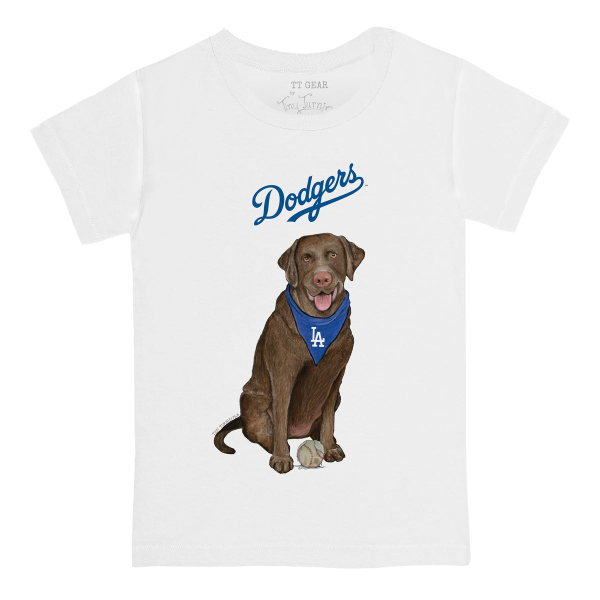 Los Angeles Dodgers Chocolate Labrador Retriever Tee Shirt