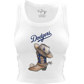 Los Angeles Dodgers Cowboy Boot Crop Tank
